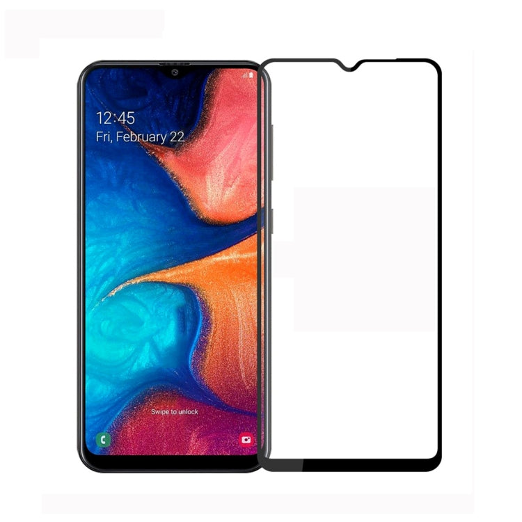 Film de protection en verre trempé MOFI 9H 2.5D plein écran pour Galaxy A20E (Noir)