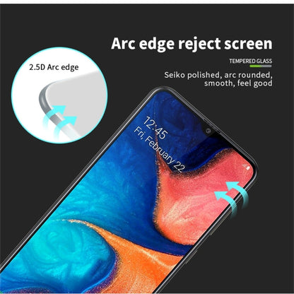Film de protection en verre trempé MOFI 9H 2.5D plein écran pour Galaxy A20E (Noir)