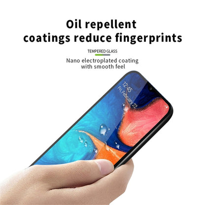 Film de protection en verre trempé MOFI 9H 2.5D plein écran pour Galaxy A20E (Noir)