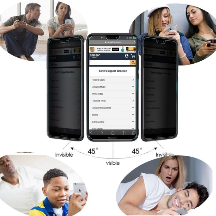 Film en verre trempé anti-espion pleine couverture pour OPPO Reno