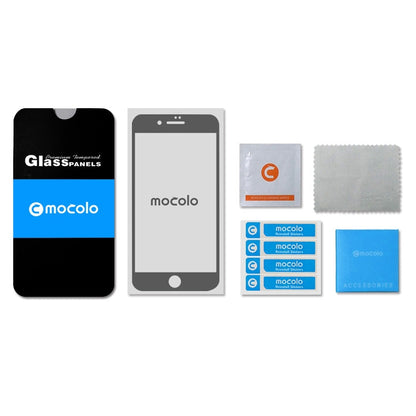 Mocolo Film de protection en verre trempé sérigraphié 9H 2.5D avec colle intégrale de 0,33 mm pour Galaxy M20 (noir)