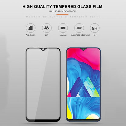 mocolo 0.33mm 9H 2.5D Silk Print Tempered Glass Film for Galaxy M10(Black)