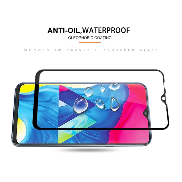 mocolo 0.33mm 9H 2.5D Silk Print Tempered Glass Film for Galaxy M10(Black)