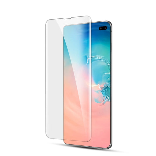 Film de protection d'écran UV intégral mocolo 9H 3D pour Galaxy S10+, prend en charge le déverrouillage par empreinte digitale