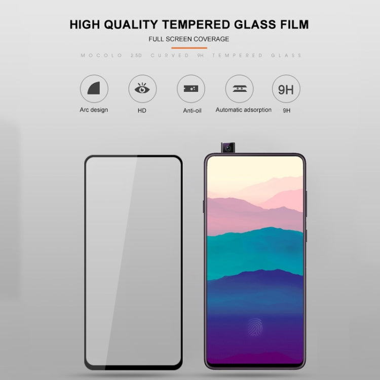 Film en verre trempé mocolo 0.33mm 9H 2.5D Full Glue pour Galaxy A90 (Noir)