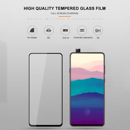 Film en verre trempé mocolo 0.33mm 9H 2.5D Full Glue pour Galaxy A90 (Noir)