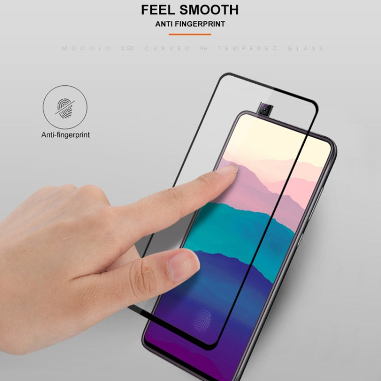 Film en verre trempé mocolo 0.33mm 9H 2.5D Full Glue pour Galaxy A90 (Noir)