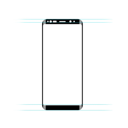 Film de protection d'écran intégral en verre trempé incurvé 3D 0,33 mm 9H Mocolo pour Galaxy S9 (noir)