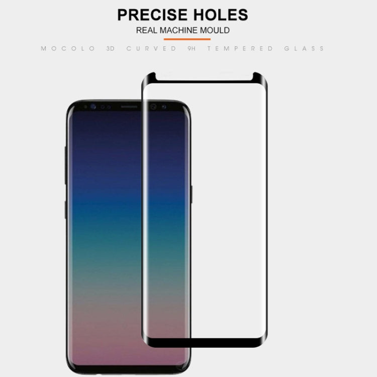 mocolo 0.33mm 9H 3D Curved Tempered Glass Film for Galaxy S9+ (Black)