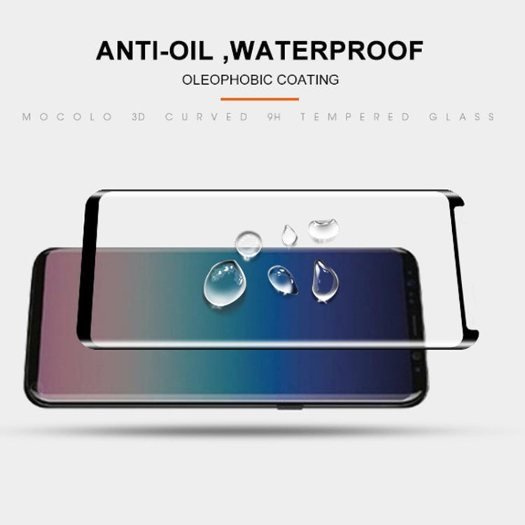 mocolo 0.33mm 9H 3D Curved Tempered Glass Film for Galaxy S9+ (Black)