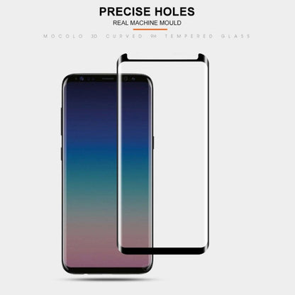 mocolo Film de protection en verre trempé incurvé 3D 9H de 0,33 mm pour Galaxy S9+ (noir)