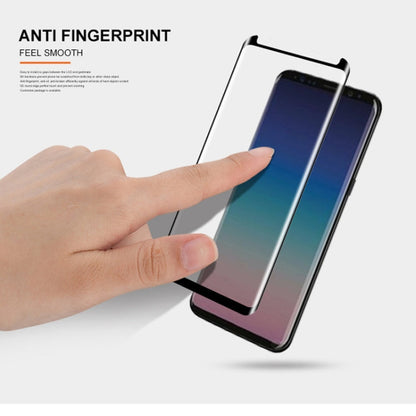 mocolo Film de protection en verre trempé incurvé 3D 9H de 0,33 mm pour Galaxy S9+ (noir)