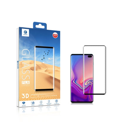 mocolo 0.33mm 9H 3D Round Edge Tempered Glass Film for Galaxy S10, Fingerprint Unlock Is Not Supported (Black)