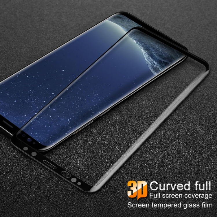 IMAK 9H 3D Curved Surface Full Screen Tempered Glass Film for Galaxy S9+ (Black)
