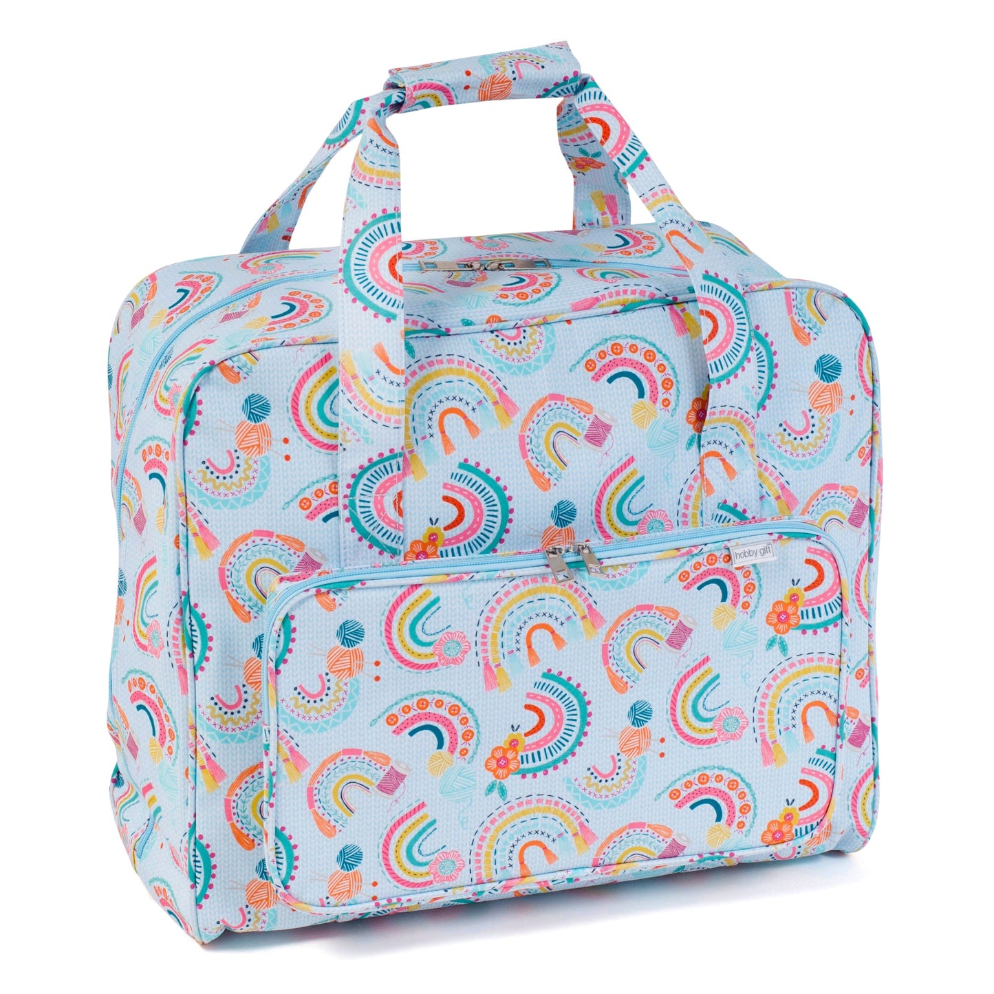 Hobby Gift: Sac pour machine à coudre: PVC mat: Arc-en-ciel: Dimensions de l'article: (p/l/h) 20 x 44 x 38cm.