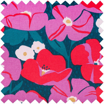 Hobby Gift : Sac de machine à coudre : PVC mat : Fleurs modernes : Dimensions de l'article : (p/l/h) 20 x 44 x 38cm.