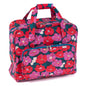 Hobby Gift : Sac de machine à coudre : PVC mat : Fleurs modernes : Dimensions de l'article : (p/l/h) 20 x 44 x 38cm.