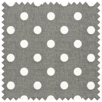 Hobby Gift: Knitting Bag: Grey Linen Polka Dot: Item size: (d/w/h) 16 x 43 x 19cm.