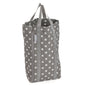 Hobby Gift: Sac à tricot avec rangement pour épingles: Réversible: Lin gris à pois: Dimensions de l'article: (p/l/h) 15 x 41 x 19,5cm.