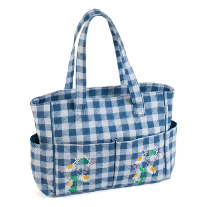 Hobby Gift: Sac à ouvrages: Brodé: Plaid Fleurs Sauvages: Dimensions de l'article: (p/l/h) 13 x 34,5 x 29cm.