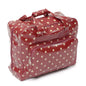 Hobby Gift: Sewing Machine Bag: Glossy PVC: Red Spot: Item size: (d/w/h) 20 x 43 x 37cm.