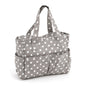 Hobby Gift: Sac à ouvrages : PVC mat : Gris Lin à Pois : Dimensions de l'article : (p/l/h) 13 x 36 x 31cm.