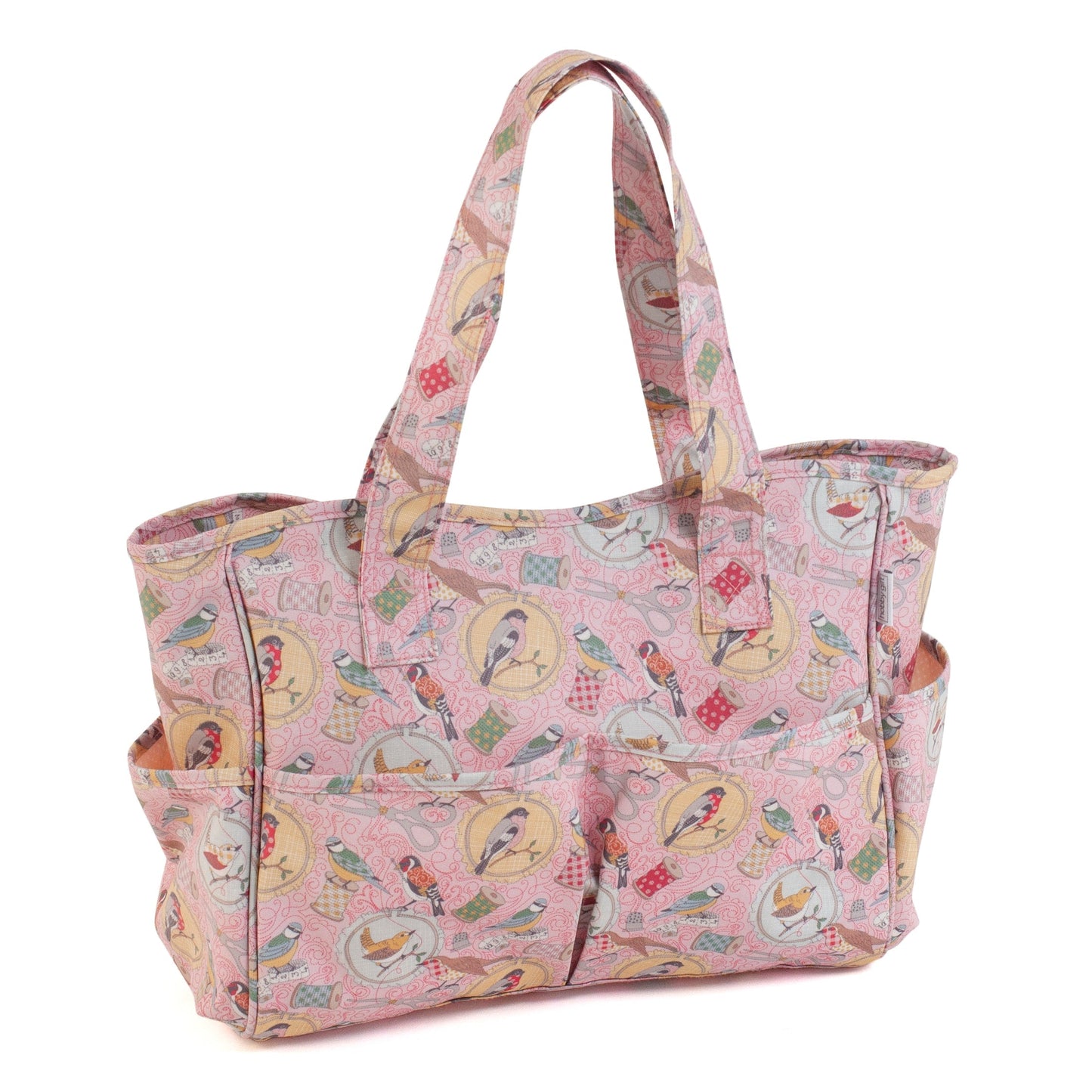 Hobby Gift : Sac de rangement pour loisirs créatifs : PVC mat : Oiseaux sur bobine : Dimensions de l'article : (p/l/h) 13 x 36 x 31cm.