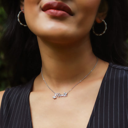 Mama Star Necklace | Silver