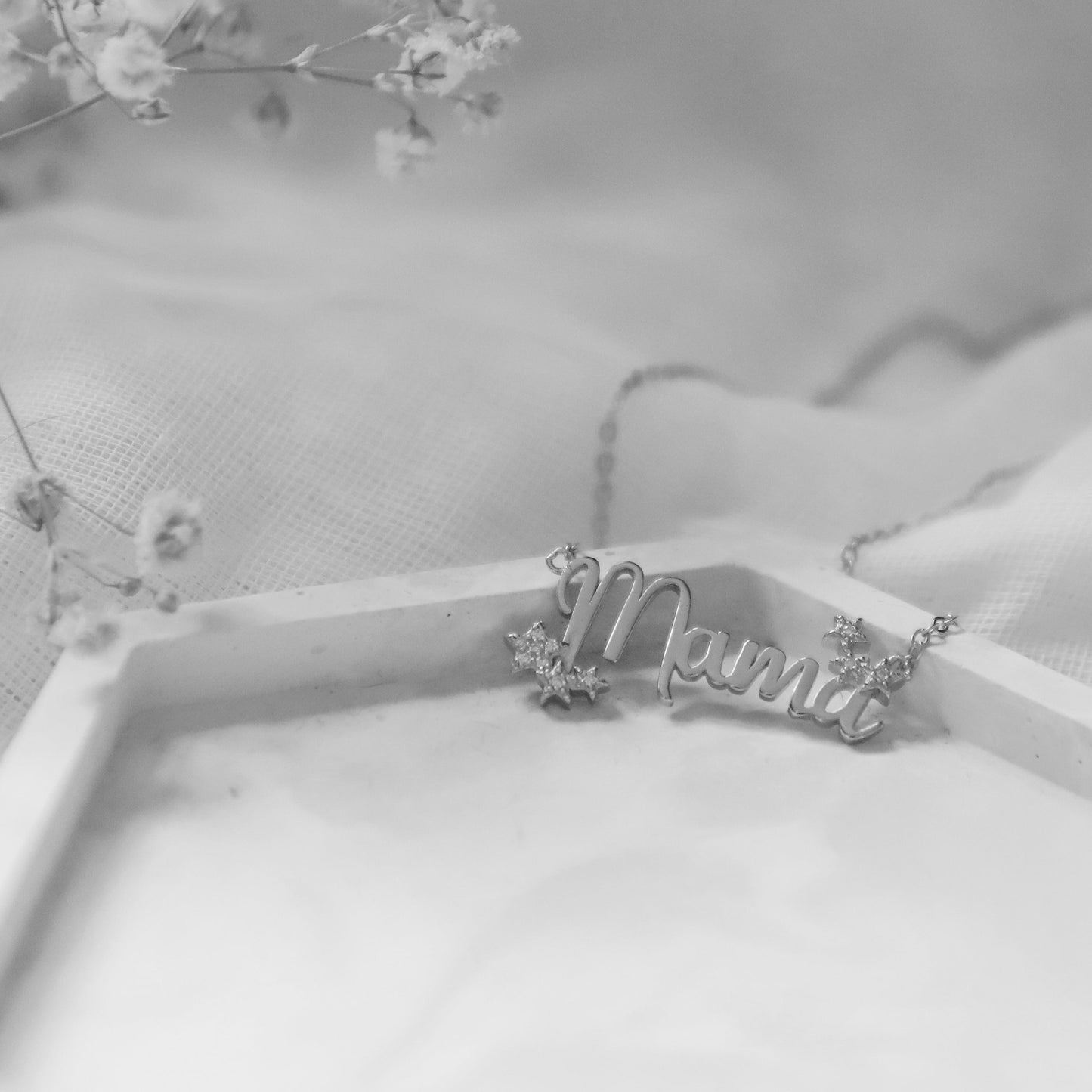 Mama Star Necklace | Silver