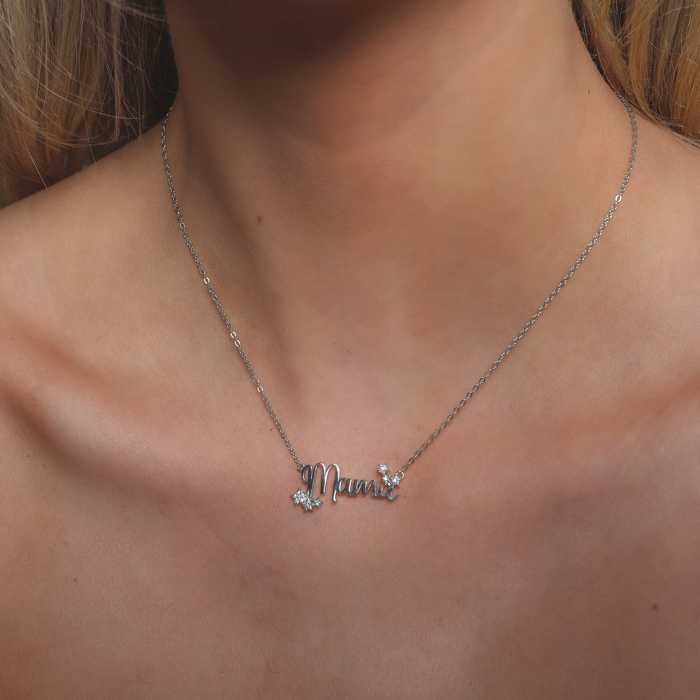 Mama Star Necklace | Silver