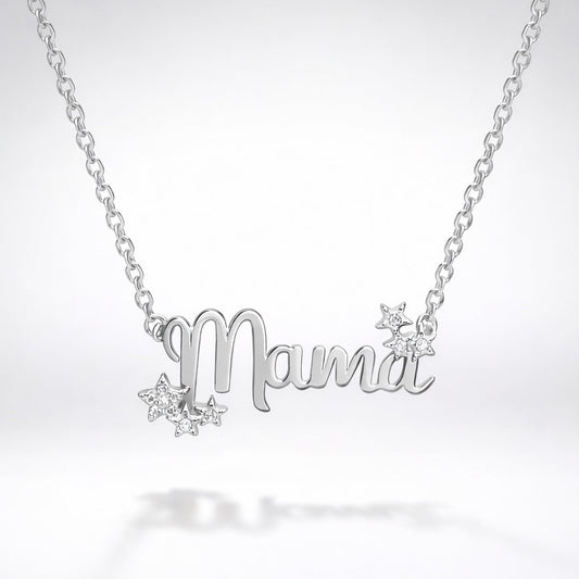 Mama Star Necklace | Silver