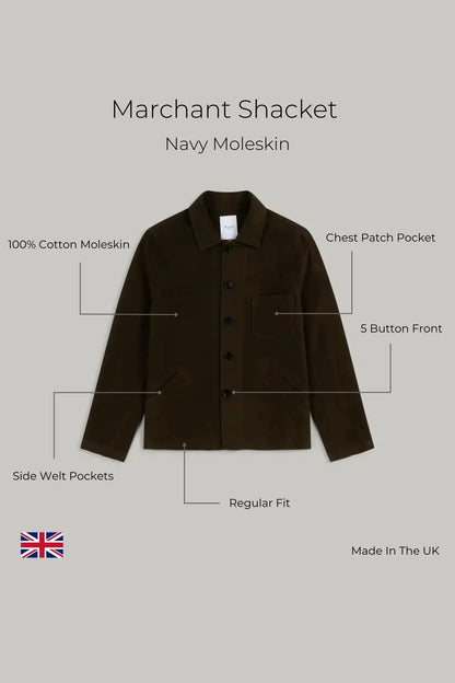 Marchant Jacket  - Olive Moleskin