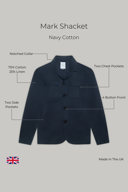 Mark Shacket - Navy Cotton