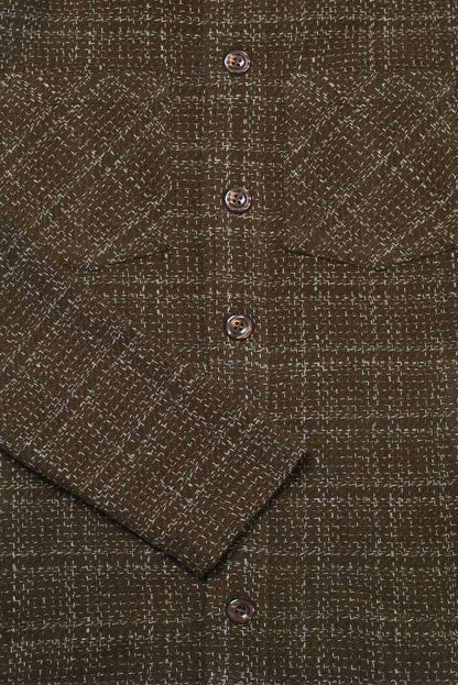 Bart Frame Overshirt - Mocha / Ecru