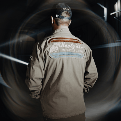 Green Flattrack Moto Shacket
