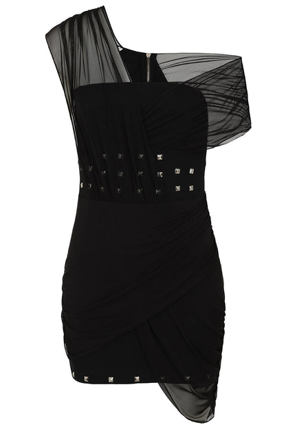 Necessary Evil Venus Wrapped Mesh Mini Dress - Size UK 8 Left Only!