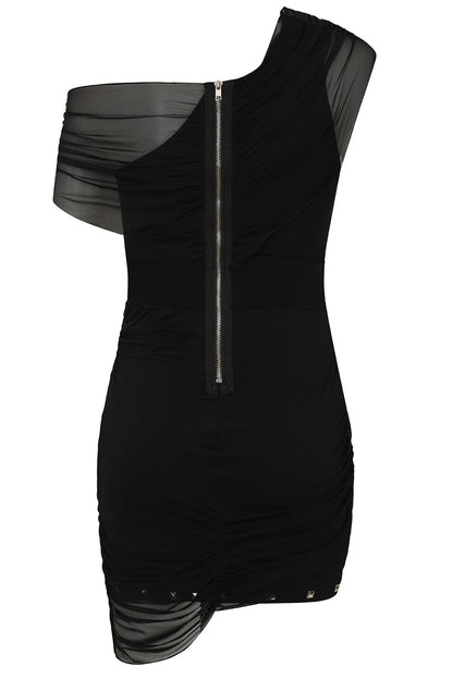 Necessary Evil Venus Wrapped Mesh Mini Dress - Size UK 8 Left Only!