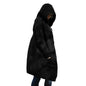 Women's hooded single-breasted long-sleeved sweater cardigan