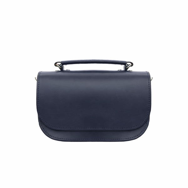 Aura Handmade Leather Bag - Navy Blue