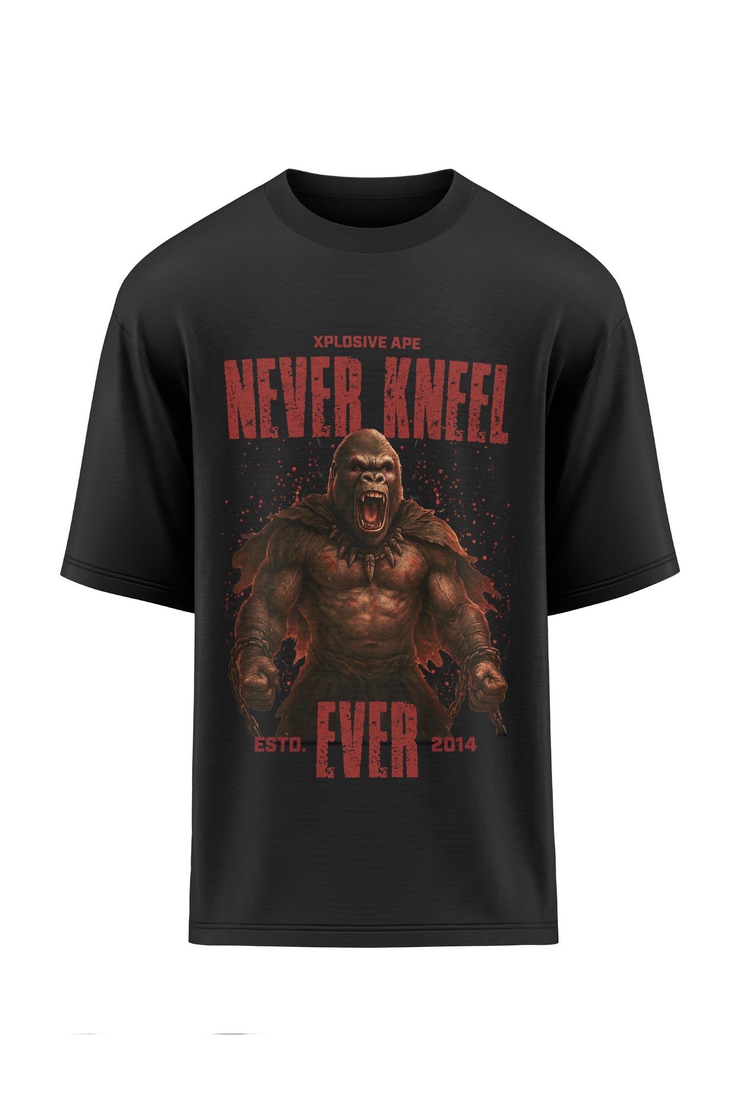XAPE Never Kneel  Oversized Tee - Black