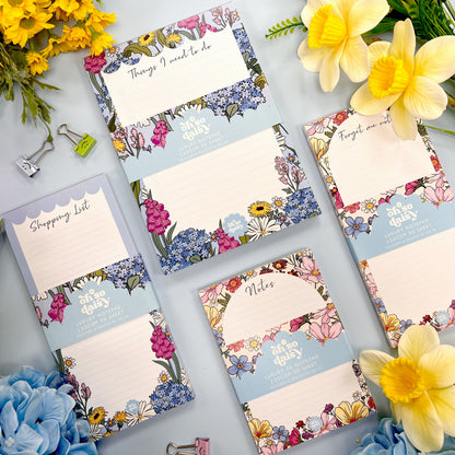 SHE’S A WILDFLOWER DL SHOPPING LIST NOTEPAD