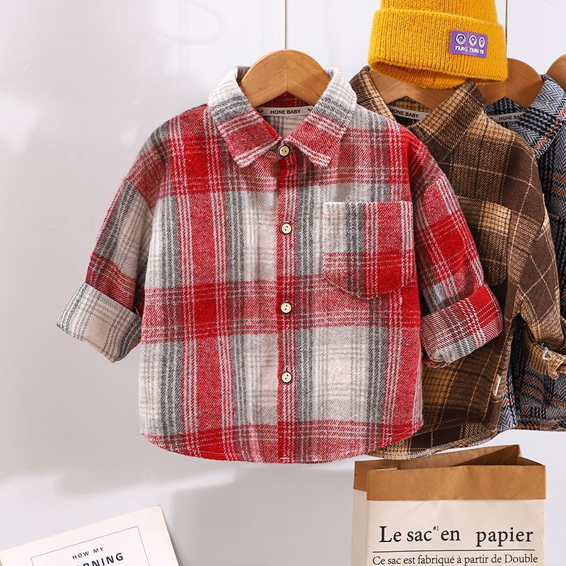 Children's Casual Plaid Shirt