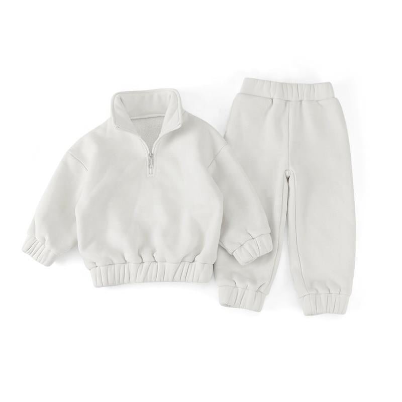 Girls' Half Zipped Stand Collar Sweater