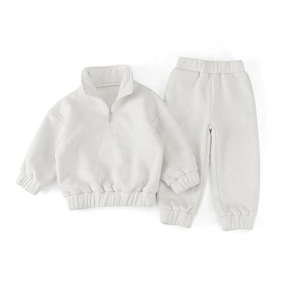 Girls' Half Zipped Stand Collar Sweater