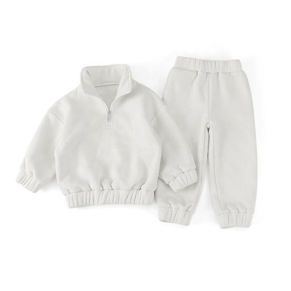 Girls' Half Zipped Stand Collar Sweater