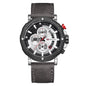Men's leather Waterproof Luminous Quartz Watch