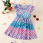 Children Flounced Sleeve Dress