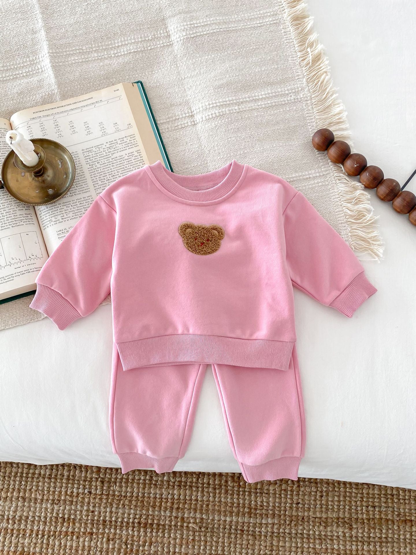 Long Sleeve Bear Pullover Sweater Suit