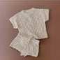 Short Sleeve Sweater & Shorts Set