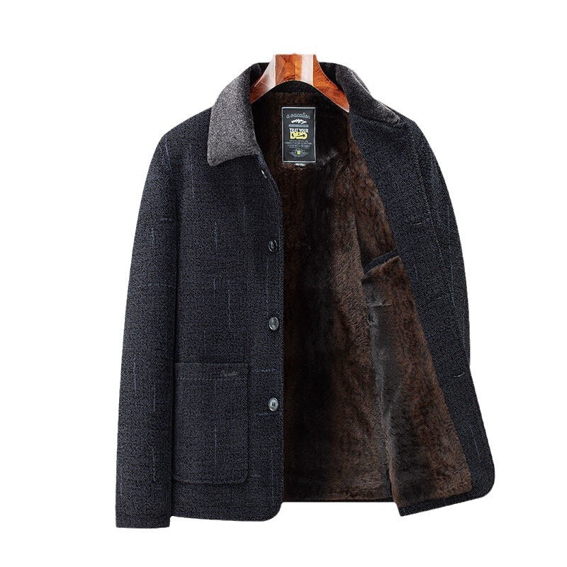 Fleece-lined Thickened Cotton-padded Coat